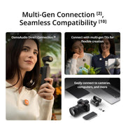 ไมค์ไร้สาย Mic Mini 2 Wireless Microphone เชื่อมต่อ DJI OsmoAudio ได้โดยตรง ใช้งานสะดวก