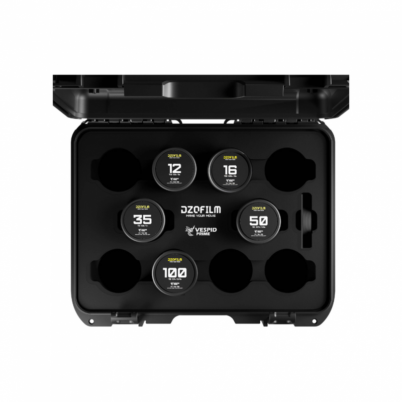 DZOFILM Vespid Prime Full Frame 5-Lens Kit 12mm 16mm 35mm 50mm 100mm PL EF Mount