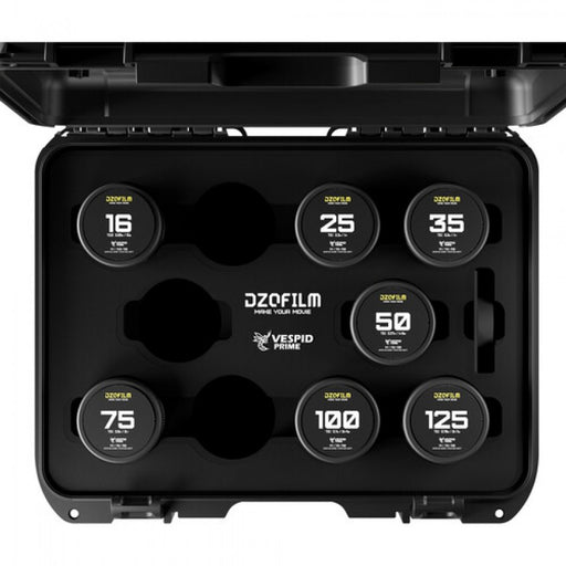DZOFILM Vespid Prime Full Frame 7-Lens Kit 16mm 25mm 35mm 50mm 75mm 100mm 125mm PL EF Mount