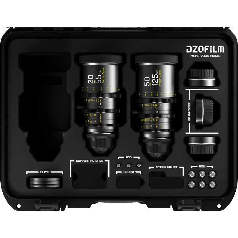 DZOFILM Pictor 20–55/50–125mm T2.8 2- Kit รายละเอียดงานประกอบ