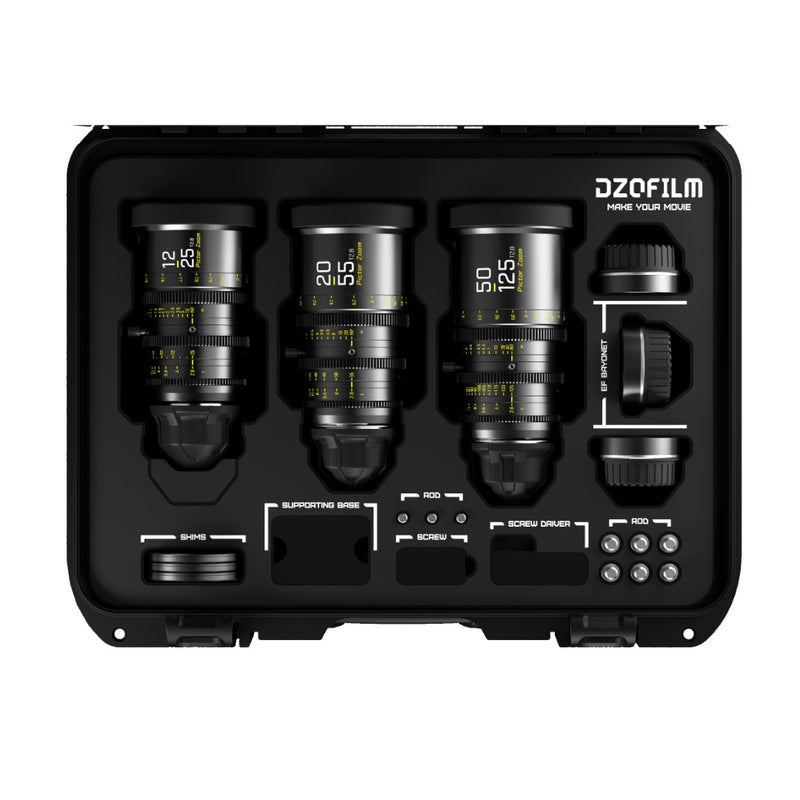 DZOFILM Pictor 14–30/20–55/50–125mm T2.8 3- Kit รายละเอียดงานประกอบ