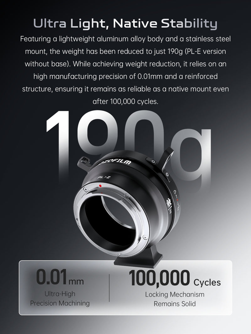 DZOFILM Octopus Adapter II PL to E / RF / L / Z Mount Adapter — PL to Canon RF