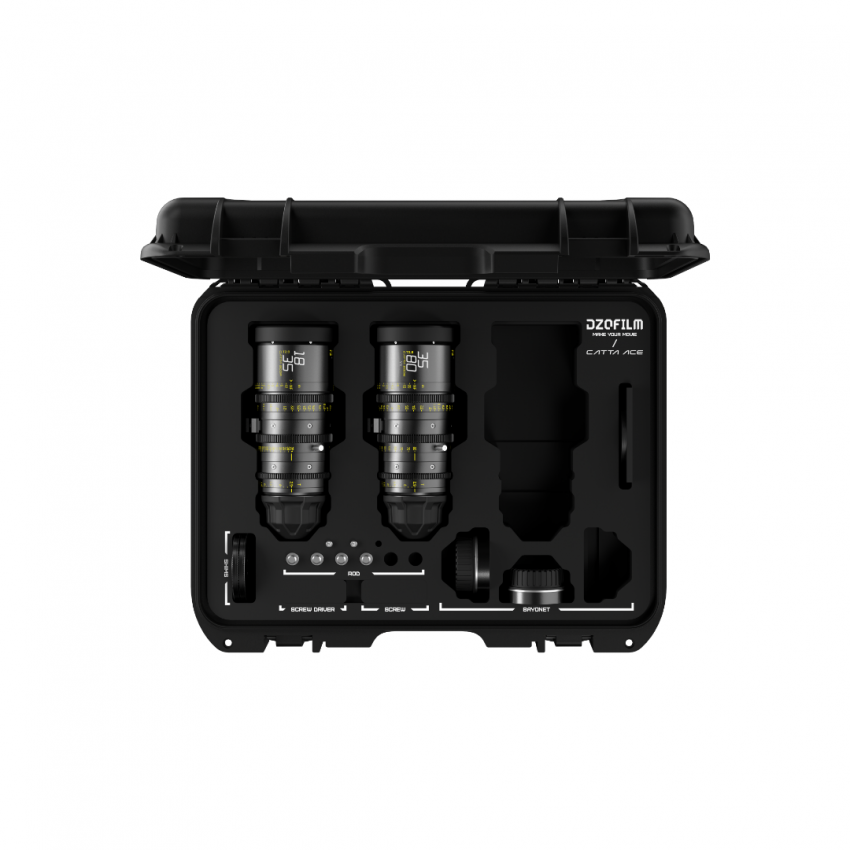 DZOFILM Catta Ace 2-Lens Kit 18-35mm 35-80mm T2.9 Full Frame Cine Zoom PL EF Mount Case