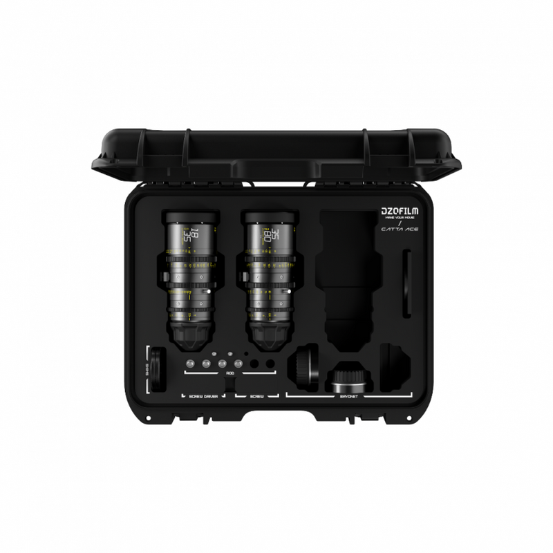DZOFILM Catta Ace 2-Lens Kit 18-35mm 35-80mm T2.9 Full Frame Cine Zoom PL EF Mount Case