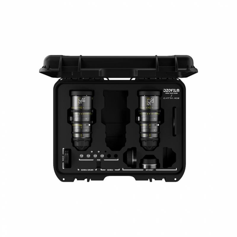DZOFILM Catta Ace 2-Lens Kit 18-35mm 70-135mm T2.9 Full Frame Cine Zoom PL EF Mount Case