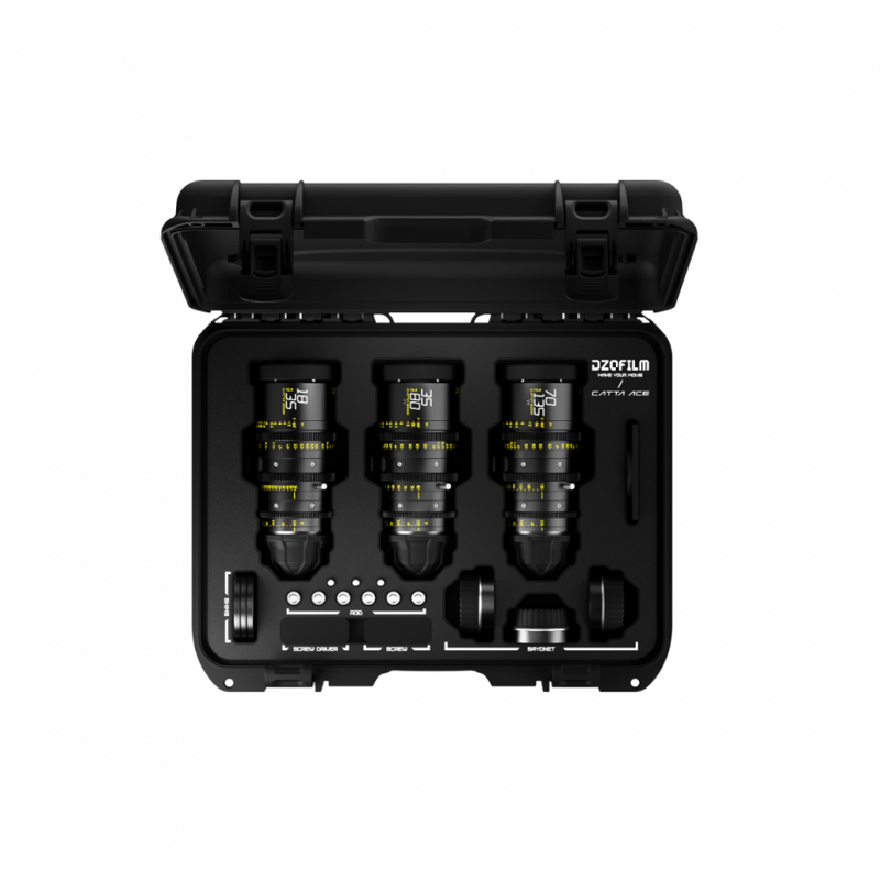 DZOFILM Catta Ace 3-Lens Kit 18-35mm 35-80mm 70-135mm T2.9 Full Frame Cine Zoom PL EF Mount Case