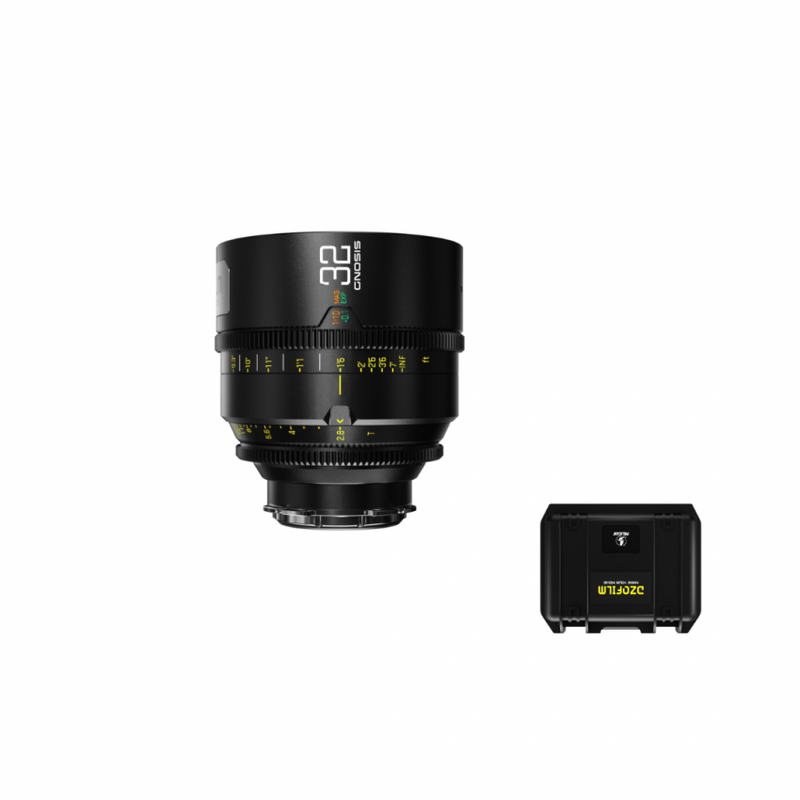 DZOFILM Gnosis MF 32mm T2.8 Full Frame Macro Prime Cine Lens PL Mount Case

