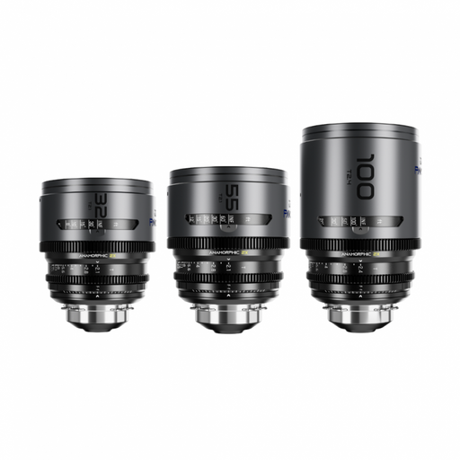 DZOFILM Pavo B Set 3-Lens Kit 32mm 55mm 100mm T2.1-T2.4 2x Anamorphic Cine Lens PL EF Mount