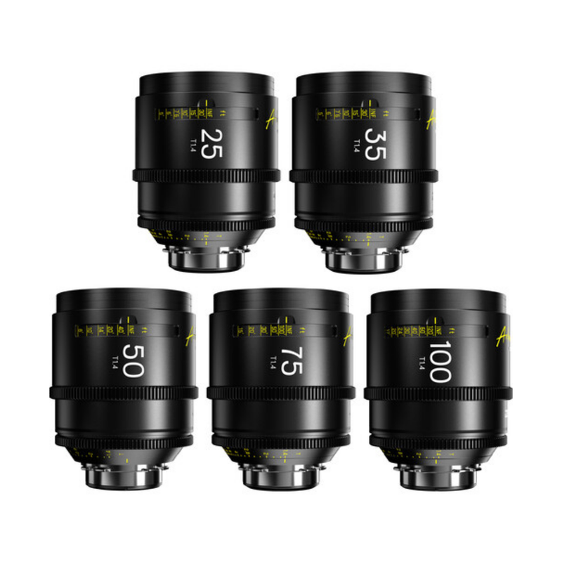 DZOFILM Arles MF 5-Lens Kit 25mm 35mm 50mm 75mm 100mm T1.4 Full Frame Vista Vision Cine Lens PL Mount
