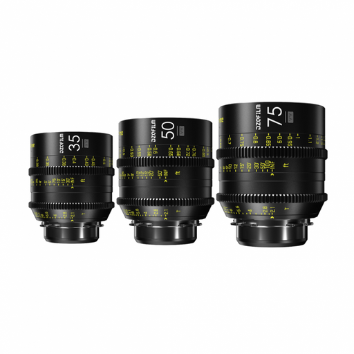 DZOFILM Vespid Prime T2.1 Full Frame 3-Lens Kit 35mm 50mm 75mm PL Mount