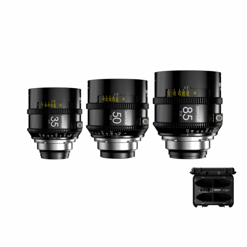 DZOFILM Vespid Prime II T1.9 3-Lens Kit (35mm, 50mm, 85mm) — Metric
