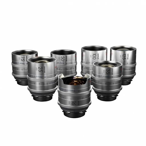 DZOFILM Vespid Retro T2.1 Full Frame Cinema 7-Lens Kit 16mm 25mm 35mm 50mm 75mm 100mm 125mm PL EF Mount Hard Case