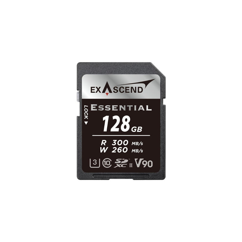 เมมโมรี่การ์ด Exascend Essential SDXC UHS-II V90 SD Card R300/W260 64/128/256GB การ์ดความจำกล้อง 8K