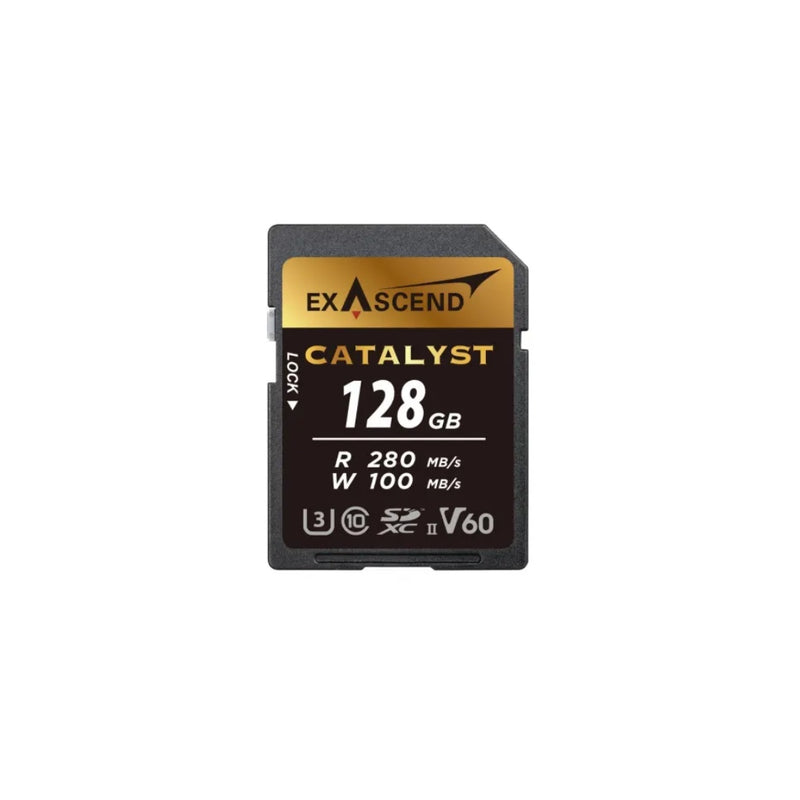 เมมโมรี่การ์ด Exascend Catalyst SDXC UHS-II V60 R280/W180MB U3 4K 8K สำหรับ Mirrorless DSLR