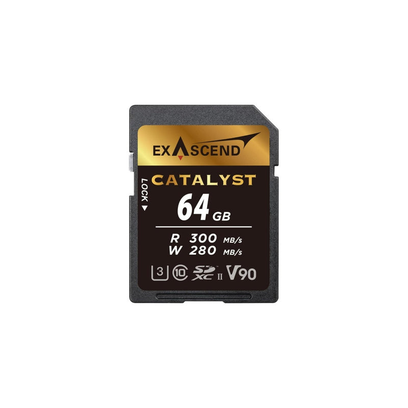 เมมโมรี่การ์ด Exascend Catalyst SDXC UHS-II V90 (R300/W280) สำหรับวิดีโอ 8K RAW