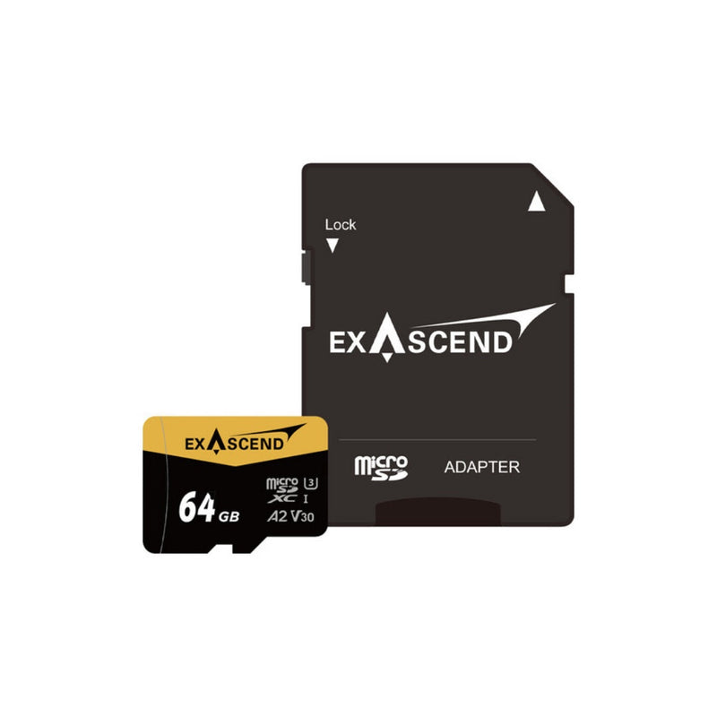 Exascend Catalyst microSD ด้านหน้าและด้านหลัง