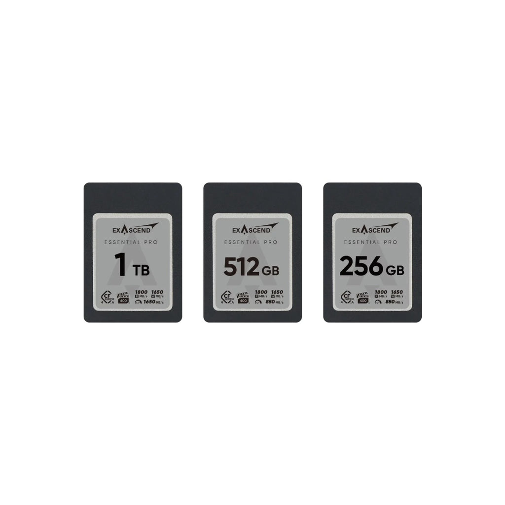 เมมโมรี่การ์ด Exascend Essential Pro CFexpress Type A 4.0 VPG400 R1800/W1650 8K สำหรับ Sony α1 FX3 Exascend