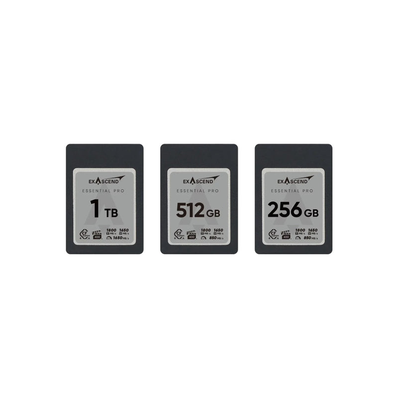 เมมโมรี่การ์ด Exascend Essential Pro CFexpress Type A 4.0 VPG400 R1800/W1650 8K สำหรับ Sony α1 FX3 Exascend