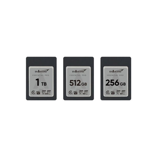 เมมโมรี่การ์ด Exascend Essential Pro CFexpress Type A 4.0 VPG400 R1800/W1650 8K สำหรับ Sony α1 FX3 Exascend