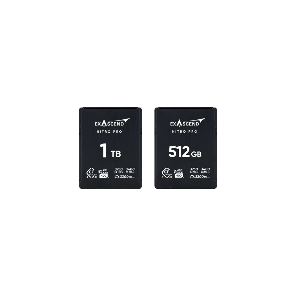 เมมโมรี่การ์ด Exascend Nitro Pro CFexpress Type B 4.0 VPG400 IP67 R3750/W3400 12K RAW ทนสุดขั้ว Exascend