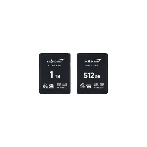 เมมโมรี่การ์ด Exascend Nitro Pro CFexpress Type B 4.0 VPG400 IP67 R3750/W3400 12K RAW ทนสุดขั้ว Exascend