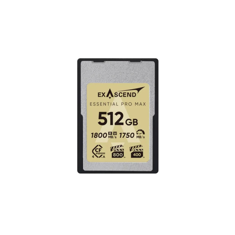 เมมโมรี่การ์ด Exascend Essential Pro Max CFexpress Type A 4.0 VPG800 R1800/W1800 8K สำหรับ Sony α1 FX3