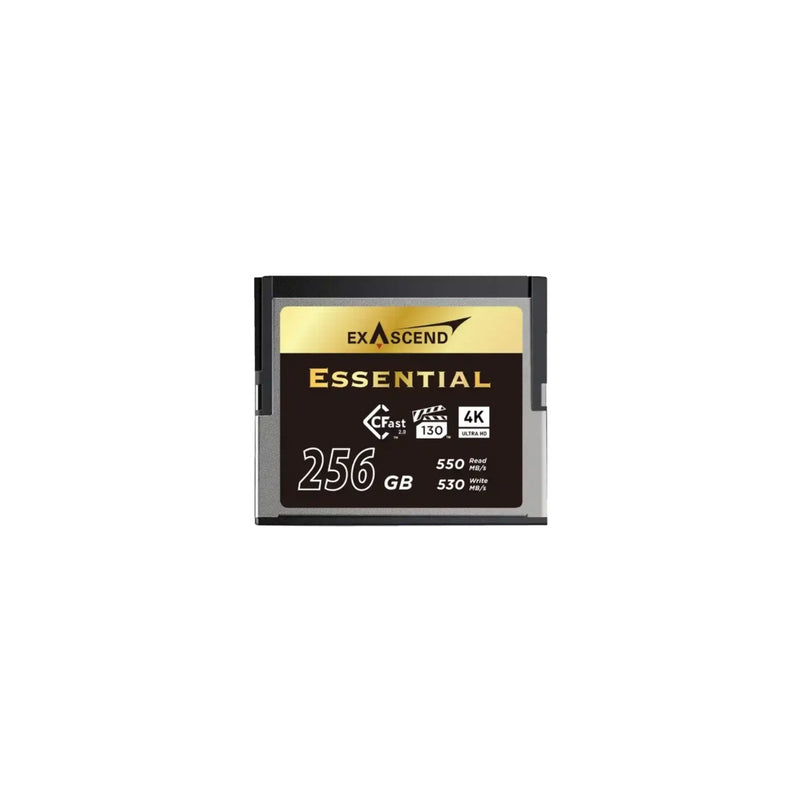 เมมโมรี่การ์ด Exascend Essential CFast 2.0 R550/W530 VPG130 4K RAW สำหรับ Blackmagic URSA Canon