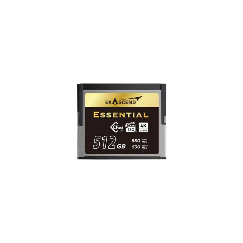 เมมโมรี่การ์ด Exascend Essential CFast 2.0 R550/W530 VPG130 4K RAW สำหรับ Blackmagic URSA Canon