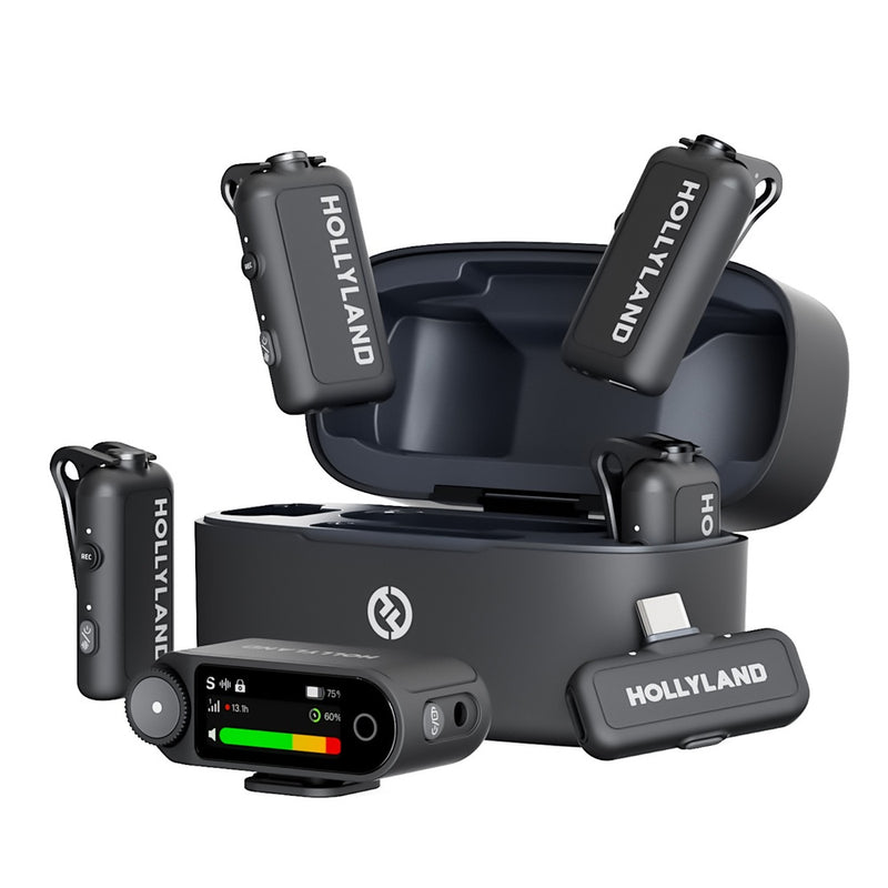 Hollyland LARK MAX 2 Combo 4-Person 32-bit Float Wireless Microphone (Black)