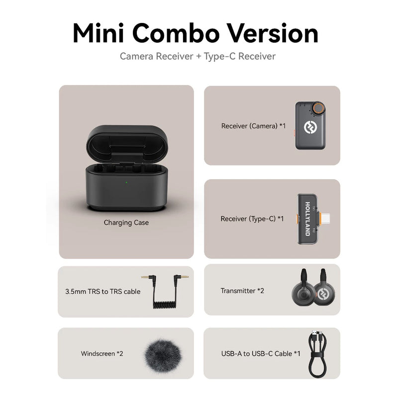 Hollyland LARK M2S Mini Combo Wireless Microphone (Space Gray) - image 2