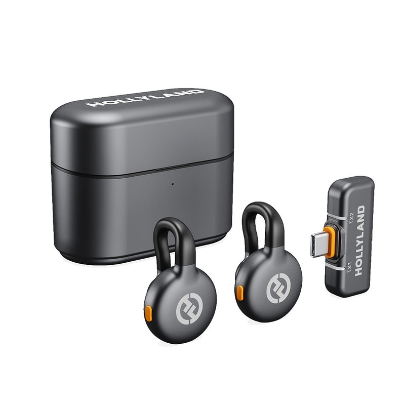 Hollyland LARK M2S Duo Wireless Microphone with USB-C Plug (Space Gray)