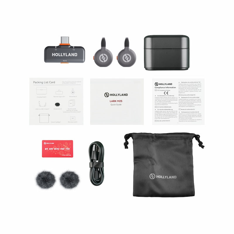 Hollyland LARK M2S Duo Wireless Microphone with USB-C Plug (Space Gray) - image 5