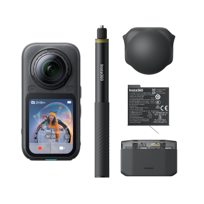 กล้อง 360 องศา Insta360 X6 Essentials Bundle 8K50 360 Camera มาพร้อมอุปกรณ์เสริมครบชุด