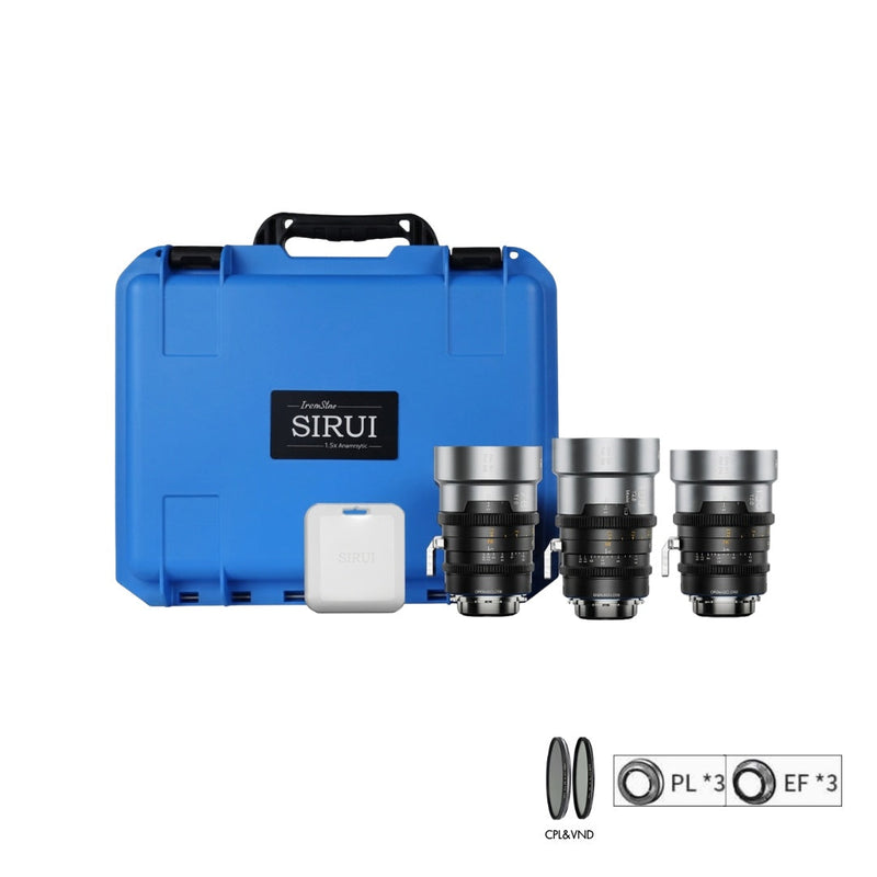 SIRUI IronStar 75mm T1.9 + 100mm T2.8 + 135mm T2.8 1.5x Full Frame Anamorphic เลนส์อนามอร์ฟิก Full Frame