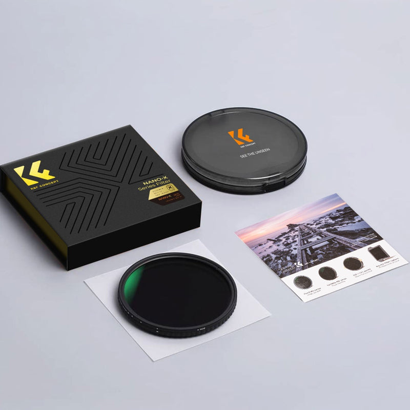 ฟิลเตอร์ K&F 49-82mm Nano-X, Variable ND Filter ND2-N