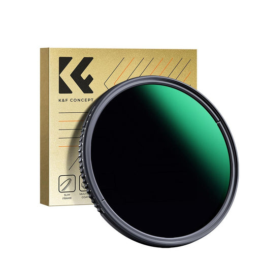 K&F 49-82mm Ultra Slim Variable ND Filter ND3-ND1000 (1.5-10 Stops), 24 Layer Nano Coatings Lens Filter K&F Concept
