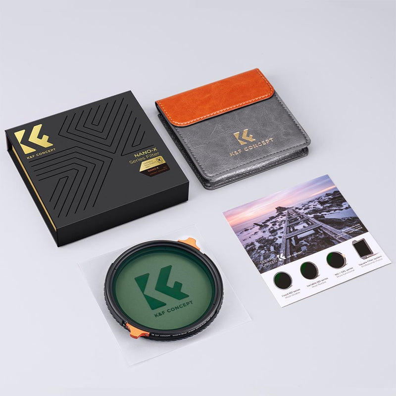 ฟิลเตอร์ K&F Nano-X, Filter 49-82MM CPL+ND4~64, 2 in