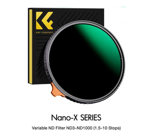 K&F 49-82mm Nano-X Variable ND Filter ND3-ND1000 (1.5-10 Stop) Lens Filter K&F Concept