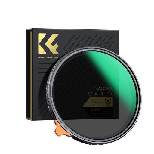 K&F 49-82mm True Color Nano-X ND2~ND32, 1 to 5-Stop Variable ND Filter, 28 Layer coatings Lens Filter K&F Concept
