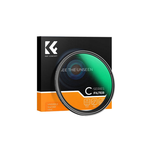 K&F 49-82mm Nano-C Variable Star 4–8 Effect Filter Blue Coating Lens Filter K&F Concept