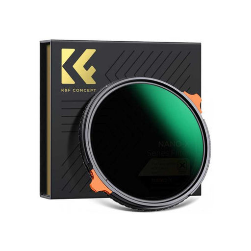 K&F True 49-82mm Color Nano-X, CPL + VND (2 in 1) Filter ND2-32 (1-5 Stop) Lens Filter K&F Concept