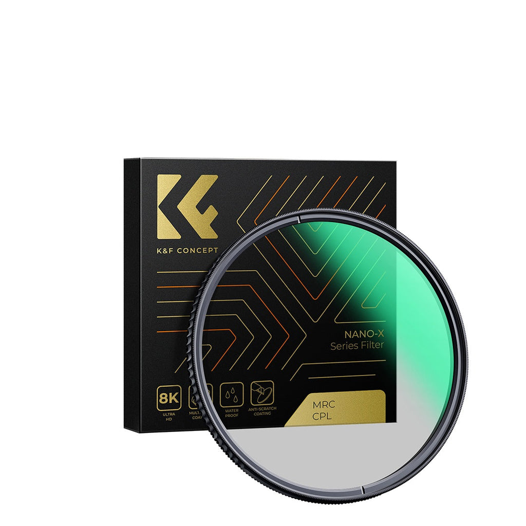 K&F 49-82mm Nano-X MC CPL Slim Filter, Waterproof, Anti-scratch, Green coated German, 28 layer coating Lens Filter K&F Concept