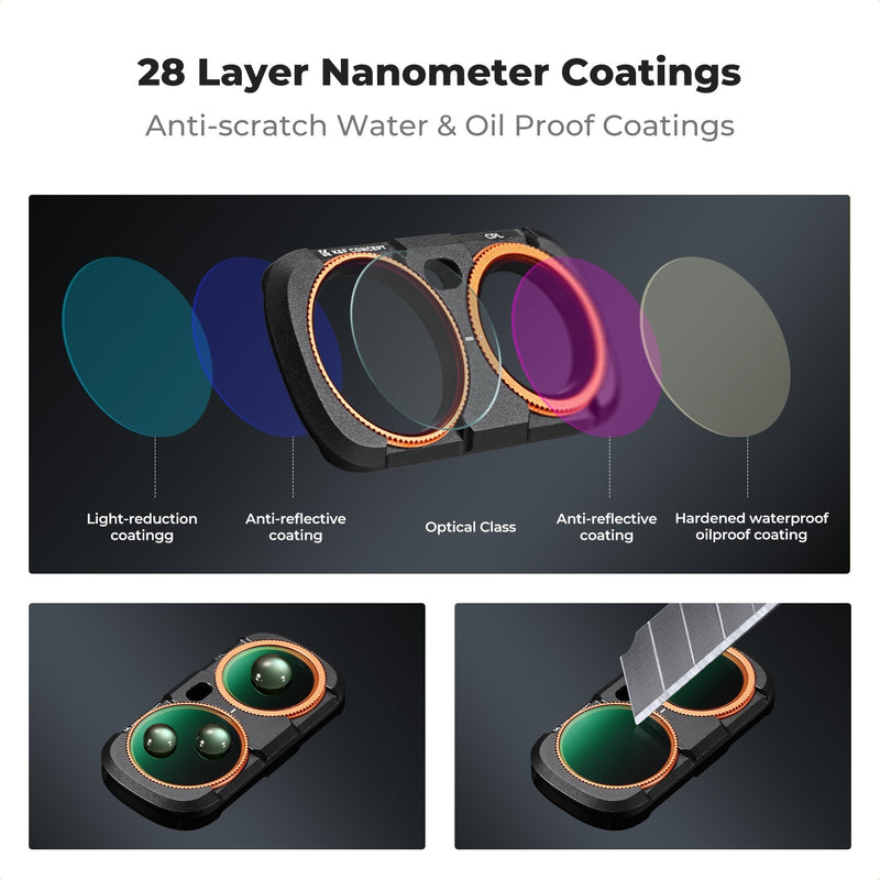 ฟิลเตอร์แม่เหล็ก K&F Concept Luna Ultra Filter ชุด 3 ชิ้น CPL Mist ND