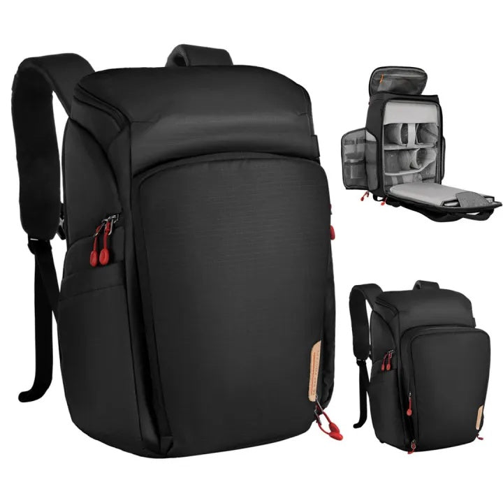 K&F Alpha Backpack 25L - Nature Wander 01 (Black + Red) Camera Bag K&F Concept