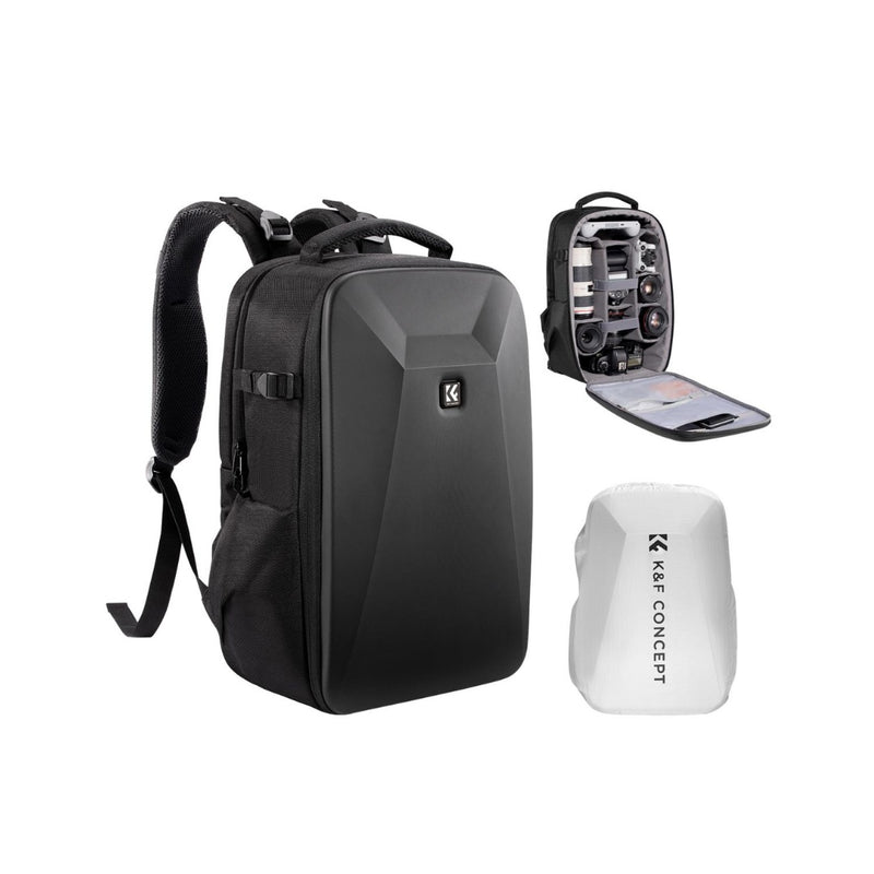 K&F Concept KF13.134 EVA Hard Shell Camera Backpack 22L Nature Wander 10 (Black) Camera Bag K&F Concept