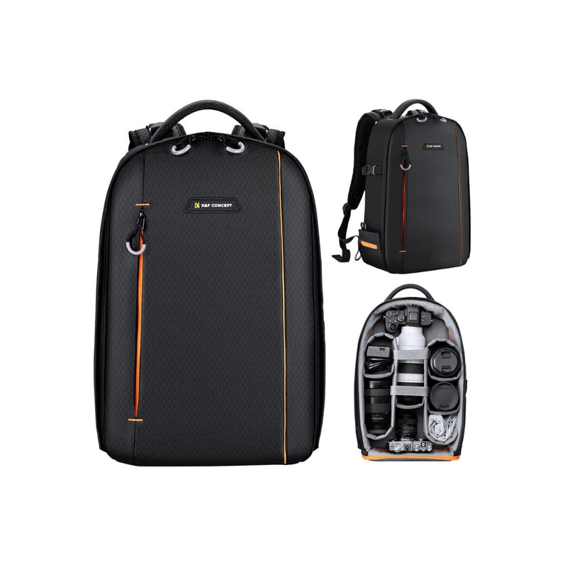 K&F Concept KF13.140 Professional Lightweight Camera Backpack 18L Nature Wander 05 (Black Orange) Camera Bag K&F Concept