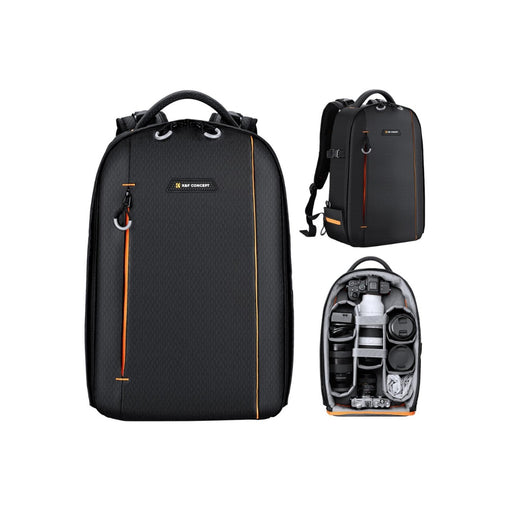 K&F Concept KF13.140 Professional Lightweight Camera Backpack 18L Nature Wander 05 (Black Orange) Camera Bag K&F Concept