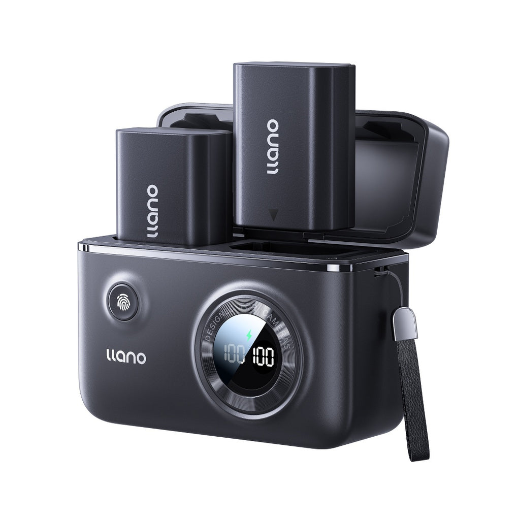 LLANO LJN-CS Camera Dual Battery Charger with Storage Function LLANO