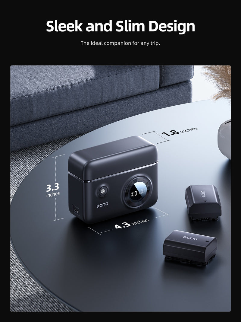 LLANO LJN-CS Camera Dual Battery Charger with Storage Function ของแท้ ประกันศูนย์ไทย