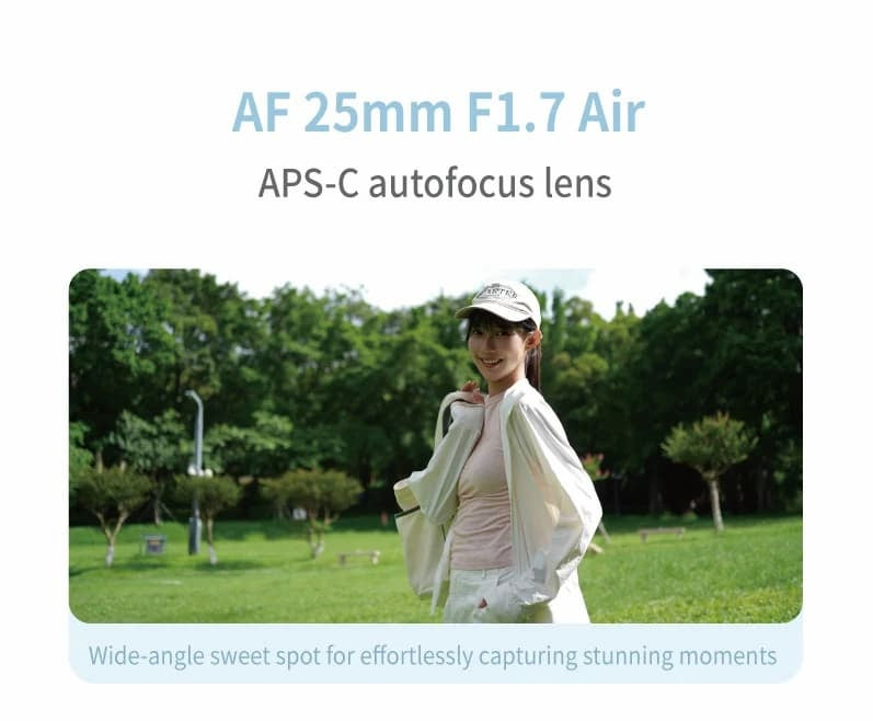 Meike Air 25mm F1.7 lens with STM motor
